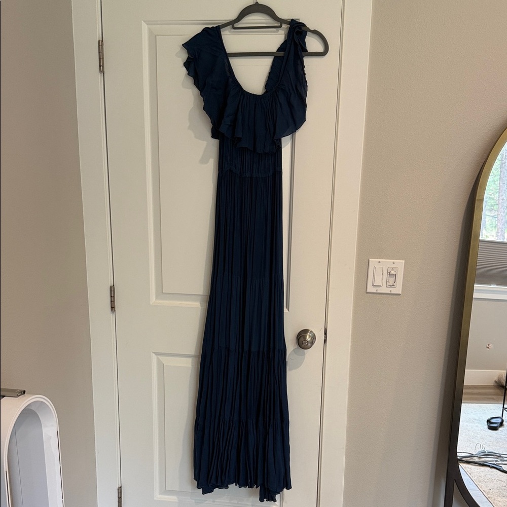 Elegant Navy Blue Maxi Dress purchased in Bali for $200